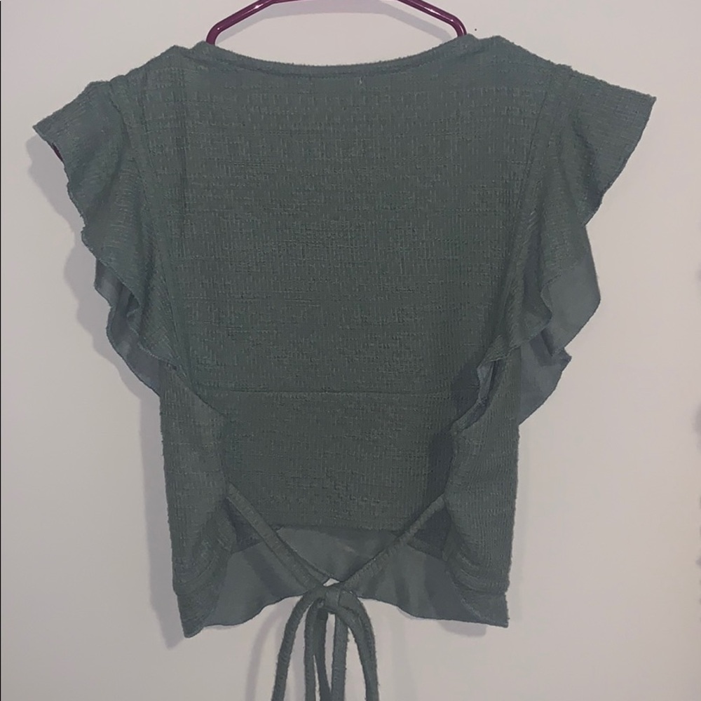 urban outfitters/ kimchi blue olive green crop - Picture 4 of 6